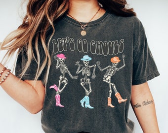 Halloween Sweatshirt, Let's Go Ghouls Sweatshirt, Let's Go Ghouls Shirt, Halloween Shirt, Dancing Skeleton Ghost Shirt, Halloween Costume