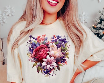 Wildflower Tshirt, Wild Flowers Shirt, Floral Tshirt Flower Shirt,Gift for Women,Ladies Shirts,Best Friend Gif,Botanical Shirt,Ladies Shirts