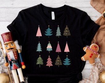 Christmas Trees Tshirt ,Boho Christmas Trees Shirt, Christmas Shirt, Christmas T-shirt, Christmas Shirt For Women, Holiday Shirts, Christmas