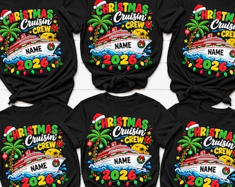 Custom Christmas Cruise 2026 Shirt, Custom Christmas Cruise Shirt, Family Christmas Cruise Shirt, Christmas Family Vacation Shirt,Cruise tee