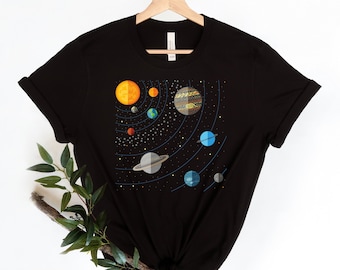Science Lover Shirt,Solar System Shirt, Space Travel Planets Shirt, Scientist Shirt, Gift for Science Lover, Astronomy Gift,Galaxy Tee