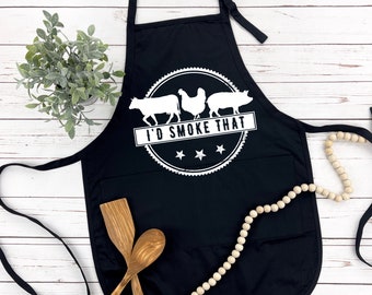 Id smoke that apron, Grill Dad Apron, Master chef apron, who love Grilling ,BBQ apron, Kitchen Apron, Baking Aprons, Personalized Apron,