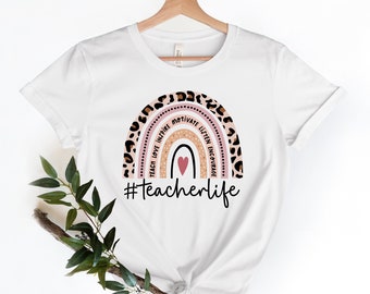 Vintage Boho Teacher Rainbow Shirt,Rainbow Teacher Shirt, Kindergarter Teacher Shirt, Rainbow Teacher Tshirt, Teacher Shirts For Women,