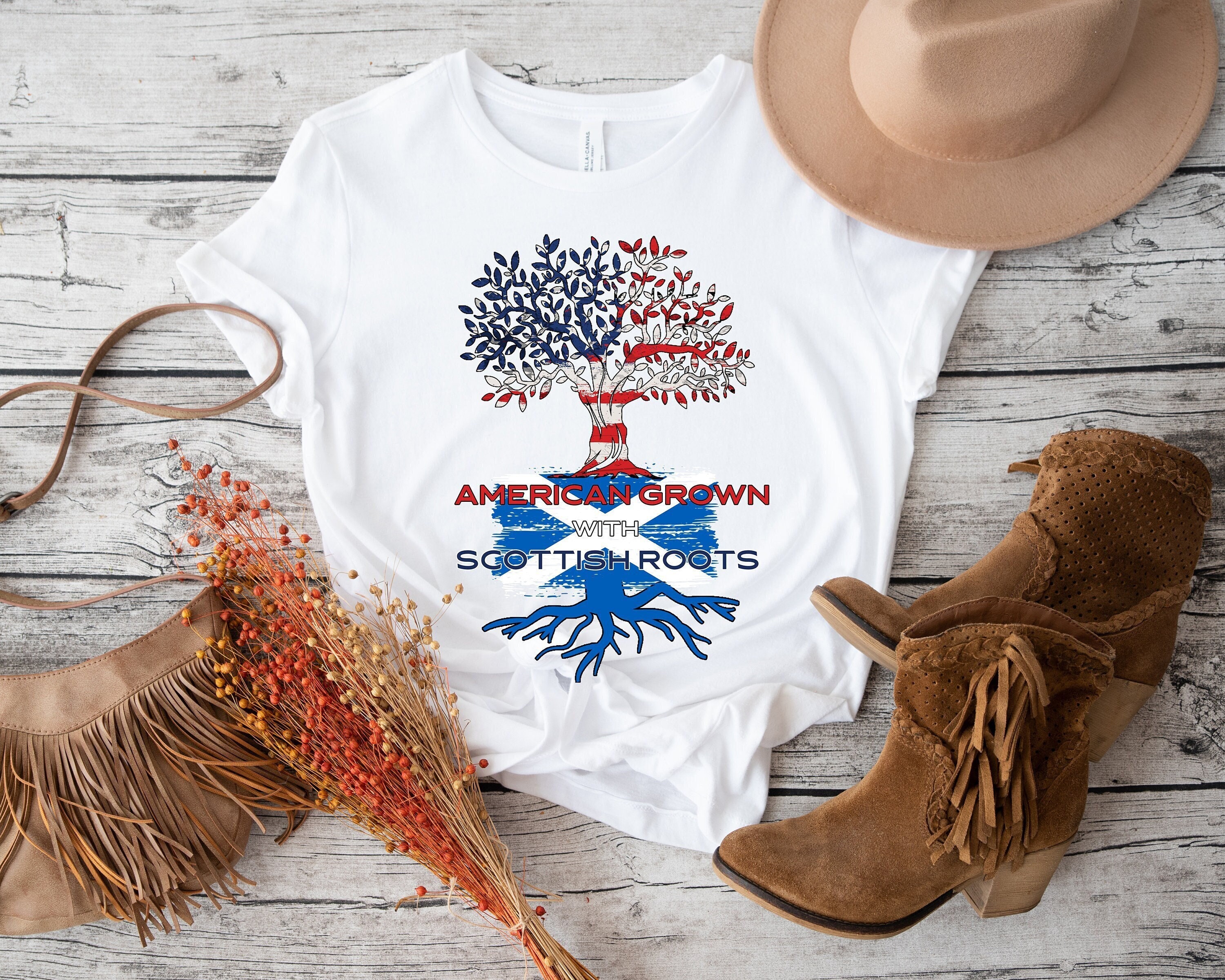 I May Live In The USA But My Story Began In Scotland T-shirt, American Flag Scottish Roots, Scotland Gifts, Birthday Present, Tank Top - Foto 10