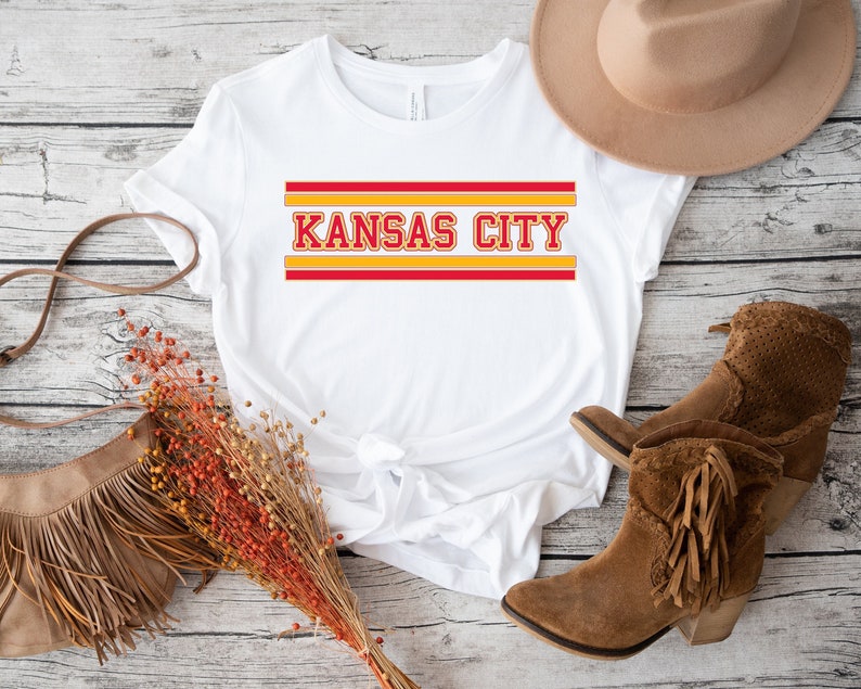 Kansas City Shirt, Kansas City Football Shirt, Retro Kansas City Chiefs, Kansas City Gifts, Football Shirt for Women and Men, Football Gift image 1
