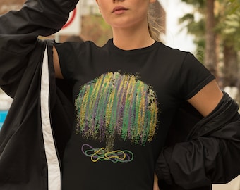 Watercolor Mardi Gras Bead Tree ,Mardi Gras tree shirt, Mardi Gras Carnival Shirt, New Orleans Tee, NOLA Shirt,Fat Tuesday Shirt