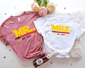 Wifey hubby tee,Just Married Shirt,Together since shirts,Couples matching Shirts,Mr and Mrs shirts, Husband and Wife Shirts, Honeymoon shirt