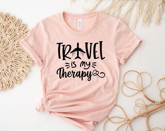 Travel Tee, Air Traveler Shirt,Vacay Mode,Gift for Vacation,Travel is My Therapy Shirt,Airplane Travel Shirt,Vacation Shirt,Travel Shirt