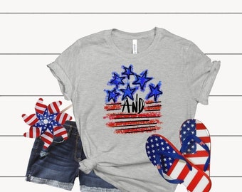 Stars and Stripes Shirt, 4th of July, 4th of July Shirts, Retro American Flag, Stars Peace and Stripes Retro, American Flag Shirt, Merica