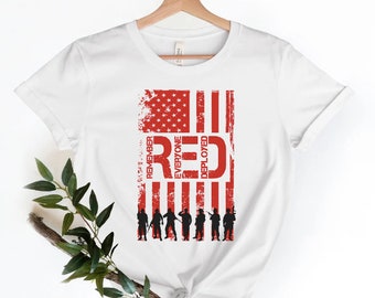 On Friday We Wear Red Shirt, We wear Red Remember Everyone Deployed, American Flag Us Veteran T-shirt, American Flag Military TShirt