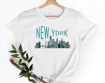 New York Tee, Unisex New York T-shirt,New York City T-shirt,, New York Skyline Shirt, USA City Skyline Shirts, New York City Lover Gift