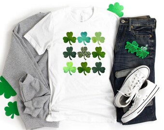 Shamrock Shirts, St Pattys Day, Saint Patrick's Day, Irish Tshirt,Patrick's Day T-Shirt, Clover Shirt, Lucky Shirt, Four Leaf Clover