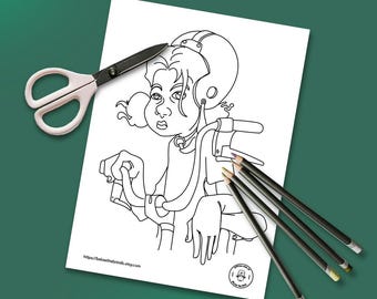 Printable Digital Coloring Page for All - Hand Drawn / Custom ...
