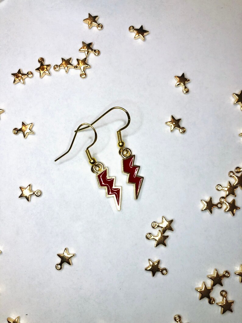 Red Lightening Earrings