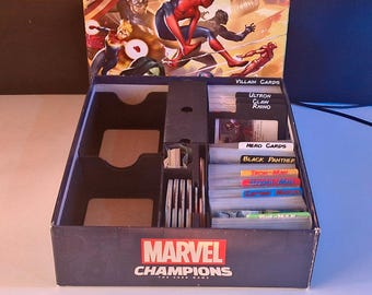 Organizer na tackę na karty Marvel Champions – wkładka do przechowywania gier planszowych