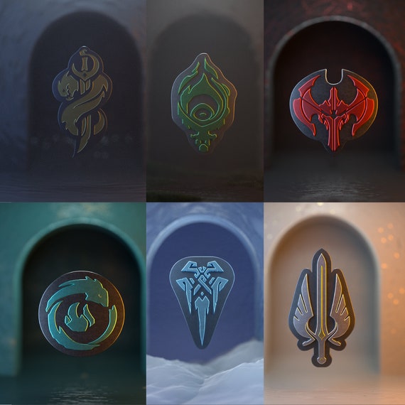 League of Legends Runeterra's Region Keychains/pendants | Etsy