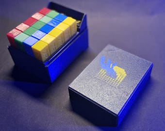 Digimon TCG Counter Box – pudełko do przechowywania żetonów wydrukowane w 3D z licznikami