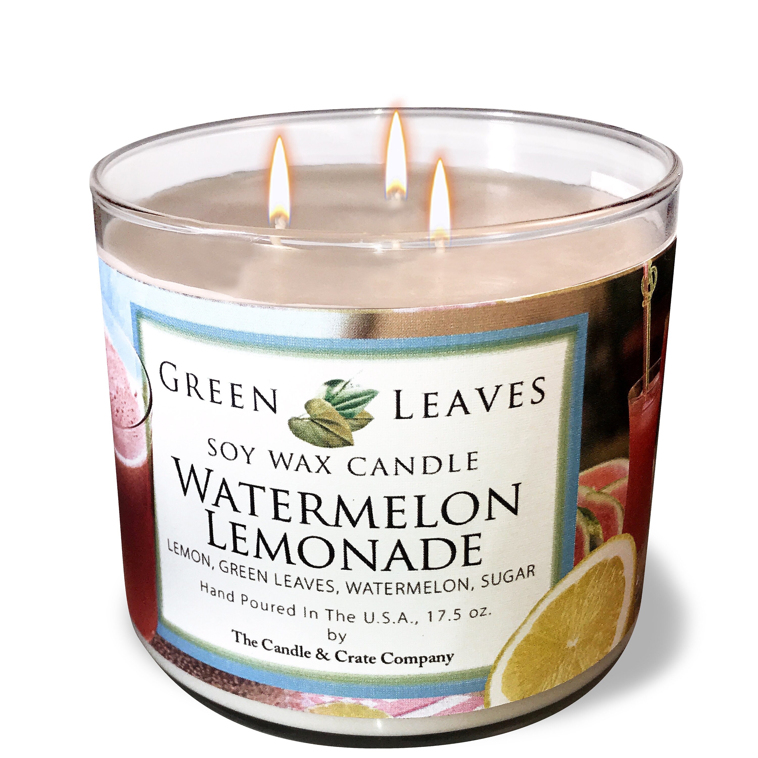 Watermelon Lemonade Candle Scented Candle Summer Candle Soy Etsy