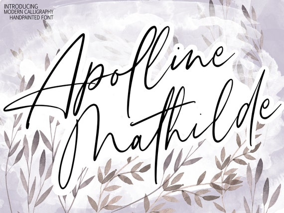 Schriftart sophie download Schriftart Kalligrafie Etsy