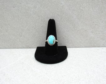 Simple Arizona Turquoise Ring -Sterling Silver Handmade Jewelry