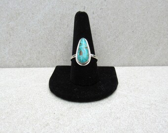 Sterling Silver Campitos Turquoise Ring – Genuine Turquoise