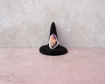 Sterling Silver Spiny Oyster Purple Mojave Turquoise Ring - Size 9