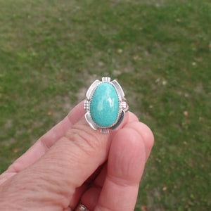 Navajo Turquoise Ring/Sterling Silver .925 Turquoise Ring/Navajo Style Ring