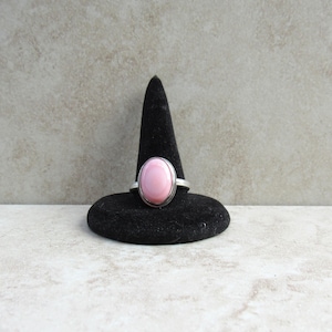 Handmade Sterling Silver Pink Conch Shell Ring - Girls and Ladies Pink Ring