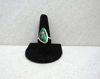 Irish Dahlia Ring - Sterling Silver Green Ring