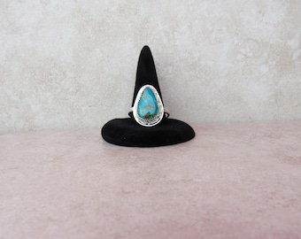 Sterling Silver Campitos Turquoise Ring – Size 9 1/2