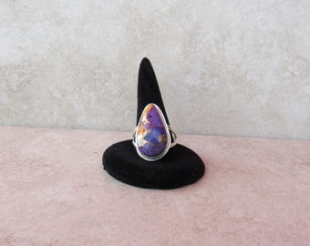 Sterling Silver Spiny Oyster Purple Mojave Turquoise Ring - Size 9 1/4