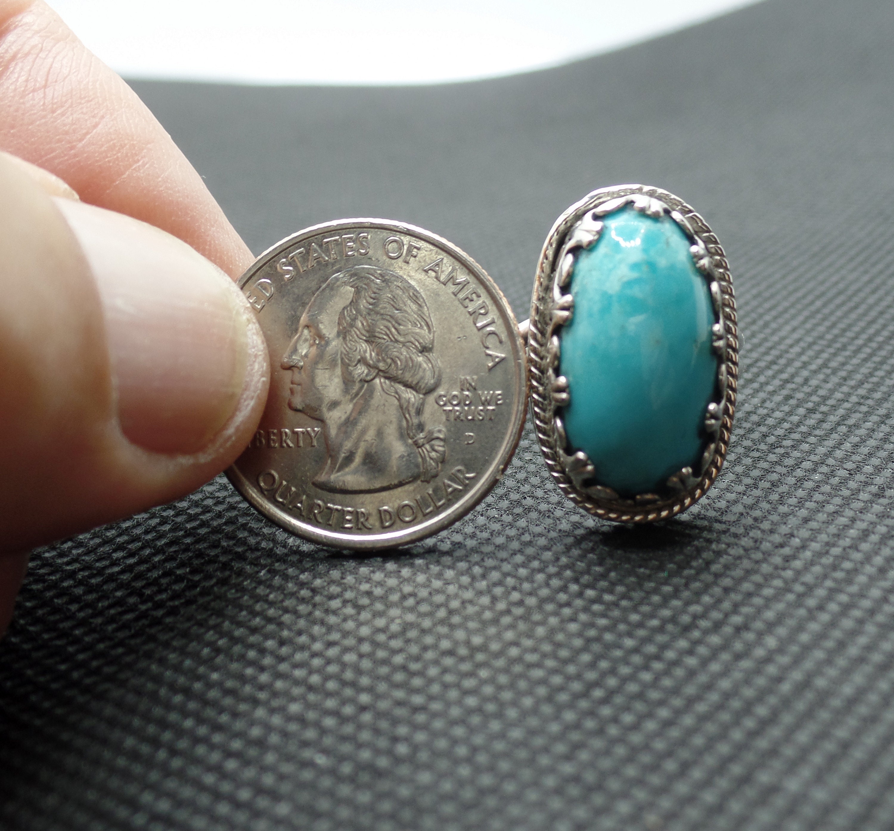 Sterling silver Turquoise ring Ladies Womens sterling silver Etsy