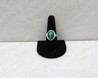Malachite Ring - Sterling Silver Minimalist Jewelry