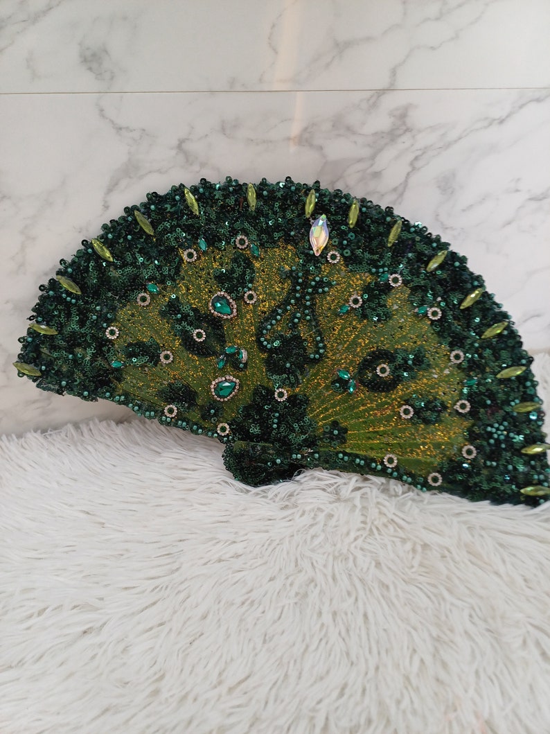Bridal fan Black