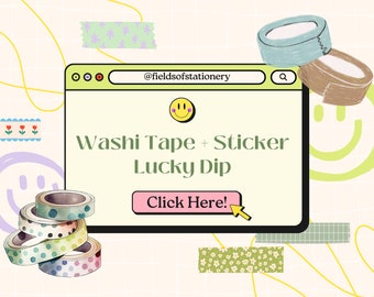Washi Tape & Sticker Lucky Dip: Japanese Korean Mystery Stationery Bundle