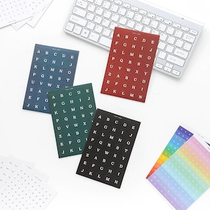 Alphabet Number Sticker Sheets: Scrapbook Journal Stickers