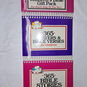 RARE Bible Vintage Children&#39;s Verses Prayers Stories for each day of the year