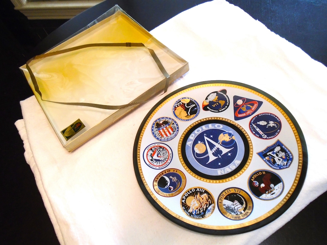 Vintage Original Apollo NASA Commemorative Plate Manned Space Craft ...