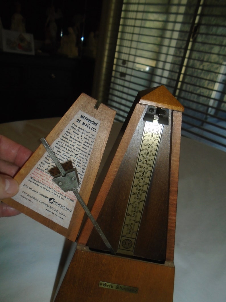 Seth Thomas Metronome De Maelzel 10 Model E873006 Wood Obelisk Case Wind Up Etsy