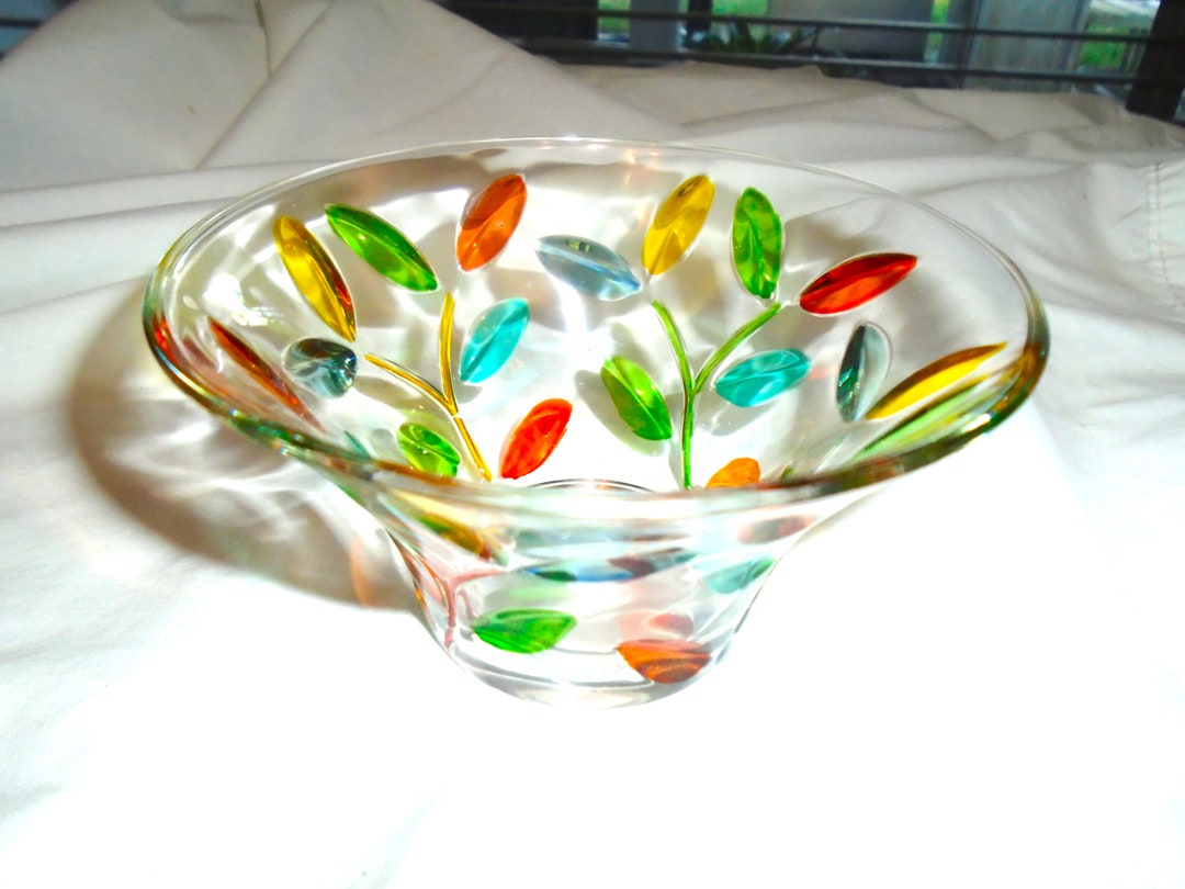 CC Zecchin Murano Art Glass Bowl Trinket Dish Leaf Tree of Etsy