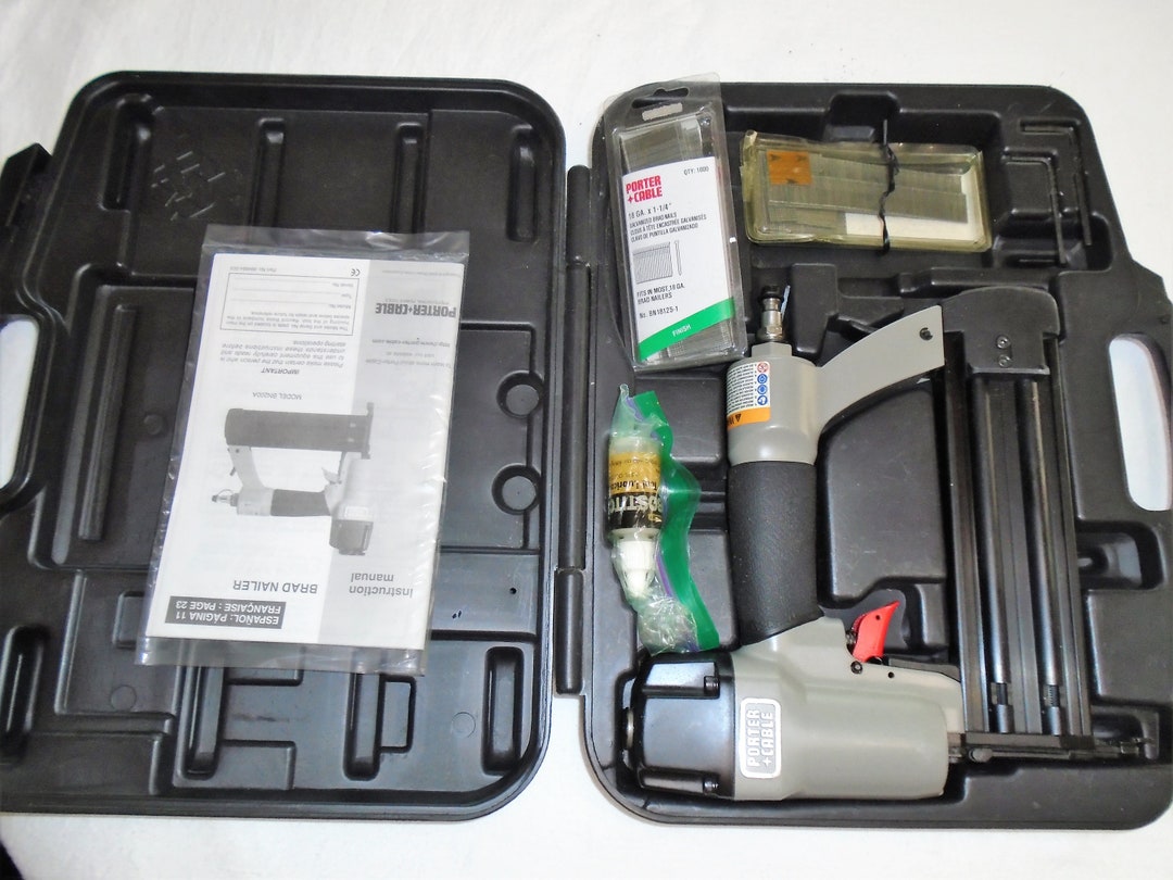 Porter Cable 18 Gauge Pneumatic Brad Nailer BN200A Adjustable Etsy