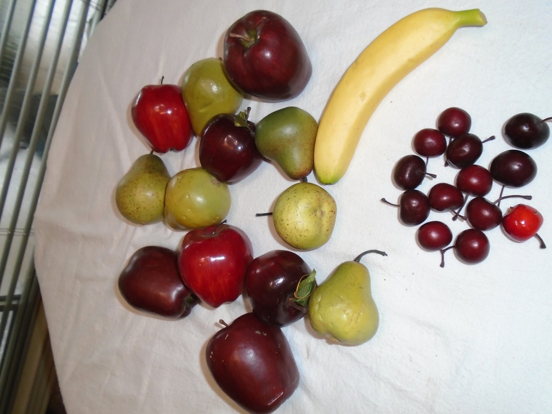 Artificial Fruit Mix Fake Fruit Realistic Lifelike Lot 27pc Etsy