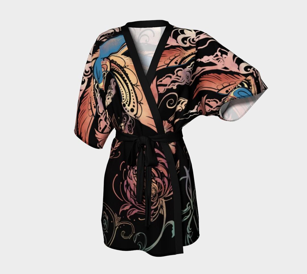 Phoenix Kimono Robe: Elegant Art, Special Occasion Wear - Etsy