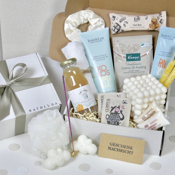 Personalisierte Premium Wellness Geschenkbox für Frauen Weihnachtsgeschenk Geschenkkorb mit Name für Freundin Geburtstagsbox für Mütter #113