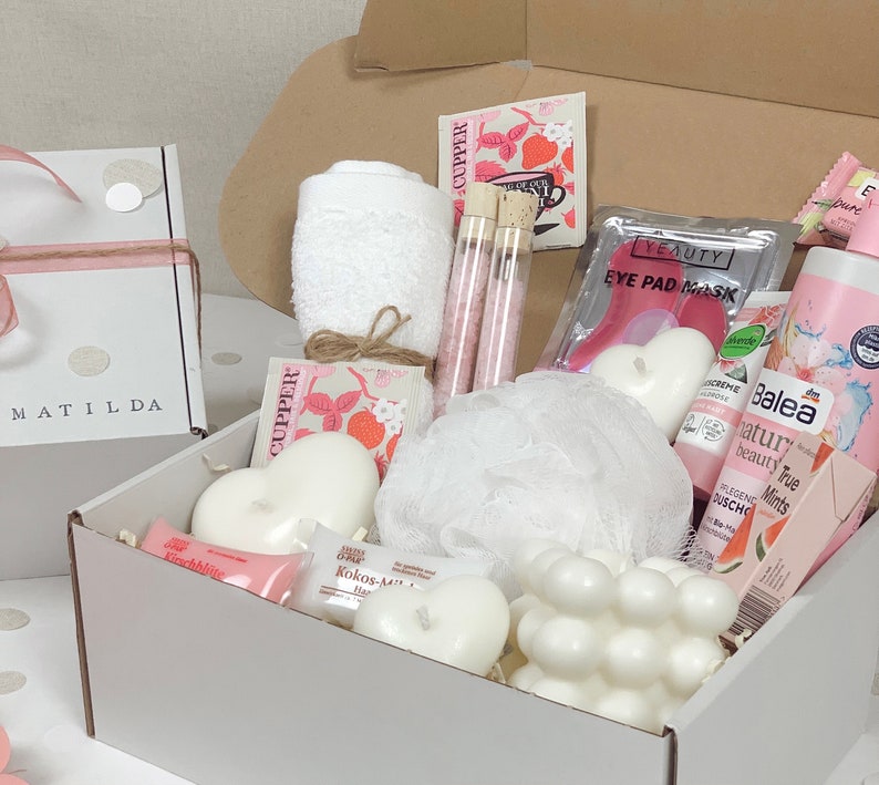 Personalisierte Geschenkbox Wellnessbox Pink für Geschenk Muttertag Geburtstag Wellness Gift Hochzeit in 3 Varianten für Freundin Frauen102 Bild 4