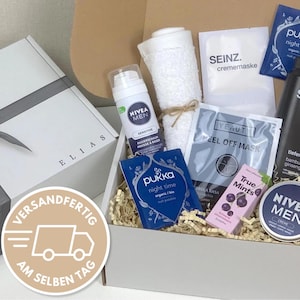 Personalisierte Geschenkbox für Männerbox in 2 Varianten  für Geschenk Vatertag Geburtstag Wellness Hochzeit Männergeschenk Geschenk #