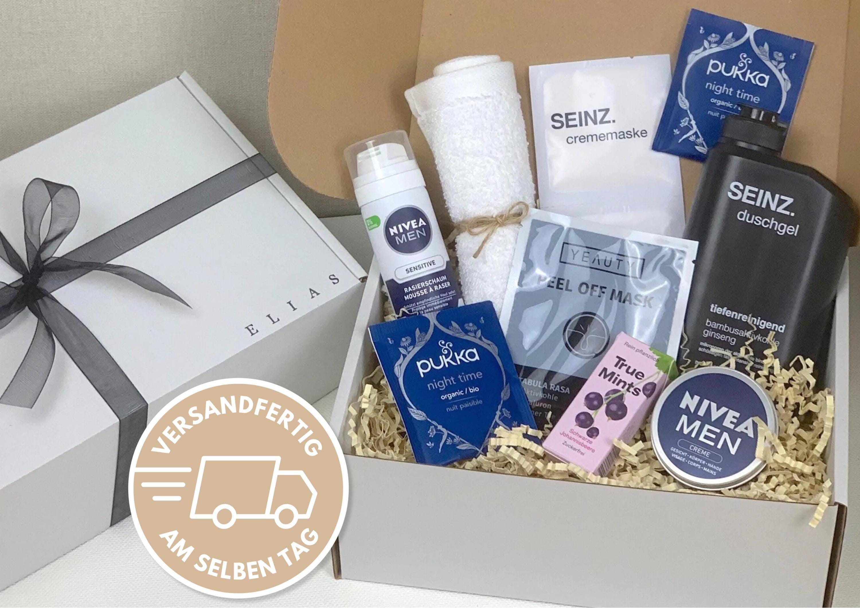 Personalisierte Geschenkbox für Männerbox in 2 Varianten für Geschenk Vatertag Geburtstag Wellness Hochzeit Männergeschenk Geschenk #