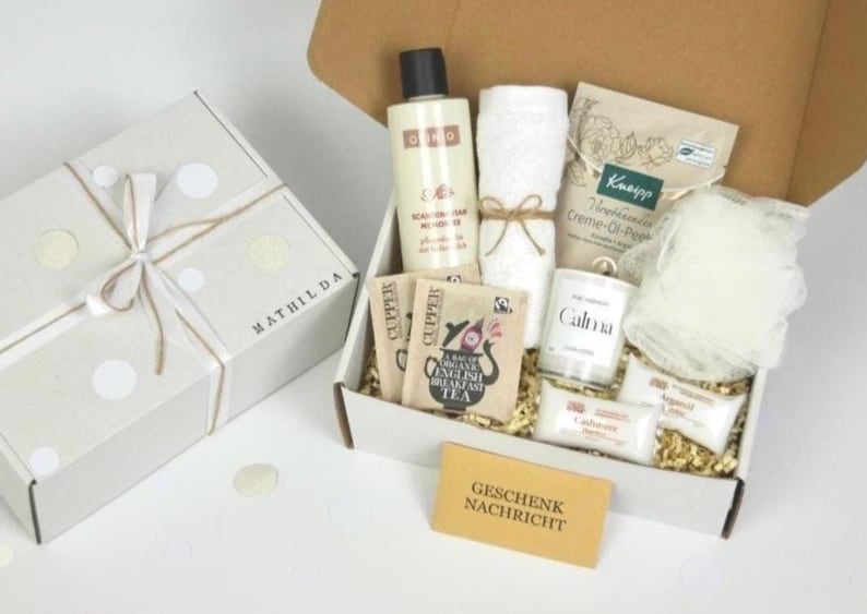 Personalized gift box for women, girlfriend gift, birthday gift for women, wedding gift, wellness box for mothers in 4 variations Geschenkbox M