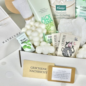 Personalisierte Geschenkbox Wellnessbox Grün für Geschenk Muttertag Geburtstag Wellness Gift Hochzeit in 2 Varianten für Freundin Frauen111 Bild 7