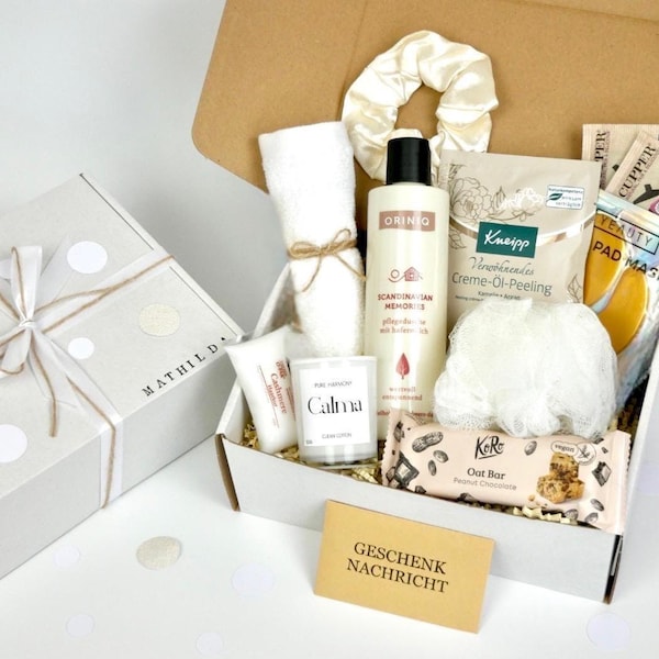 Geschenkbox Personalisiert für Frauen Freundin Geschenk Geburtstagsgeschenk für Frauen Hochzeit Wellnessbox für Mütter in 4 Varianten